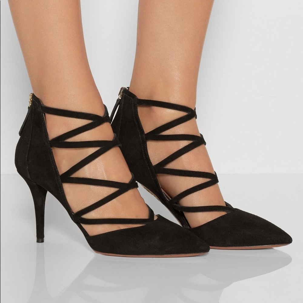Aquazzura Electric Pump 85 Suede